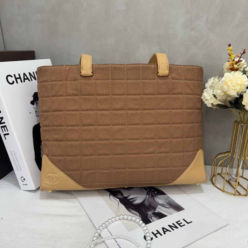 Chanel 冰格拼皮托特包-2