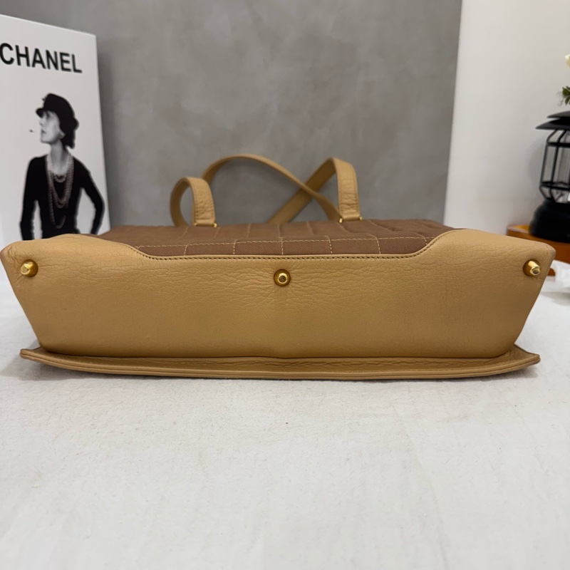 Chanel 冰格拼皮托特包-9