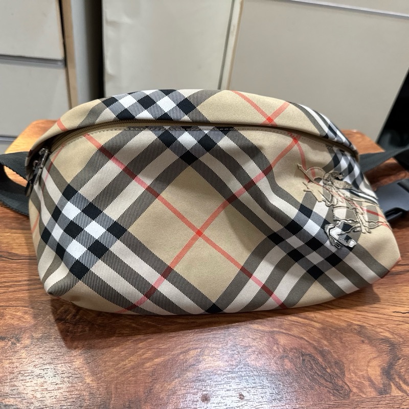 二手-Burberry Belt Bag-格紋馬術騎士圖案腰包-0