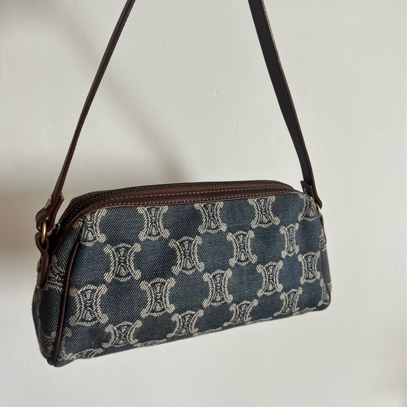 Celine丹寧麻將包 附防塵袋-0