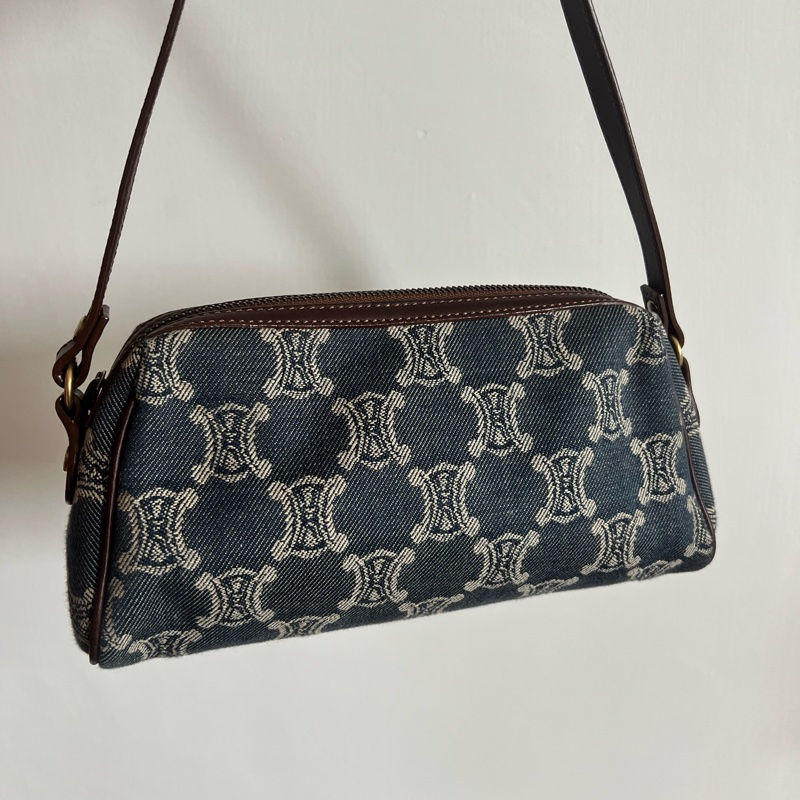 Celine丹寧麻將包 附防塵袋-2