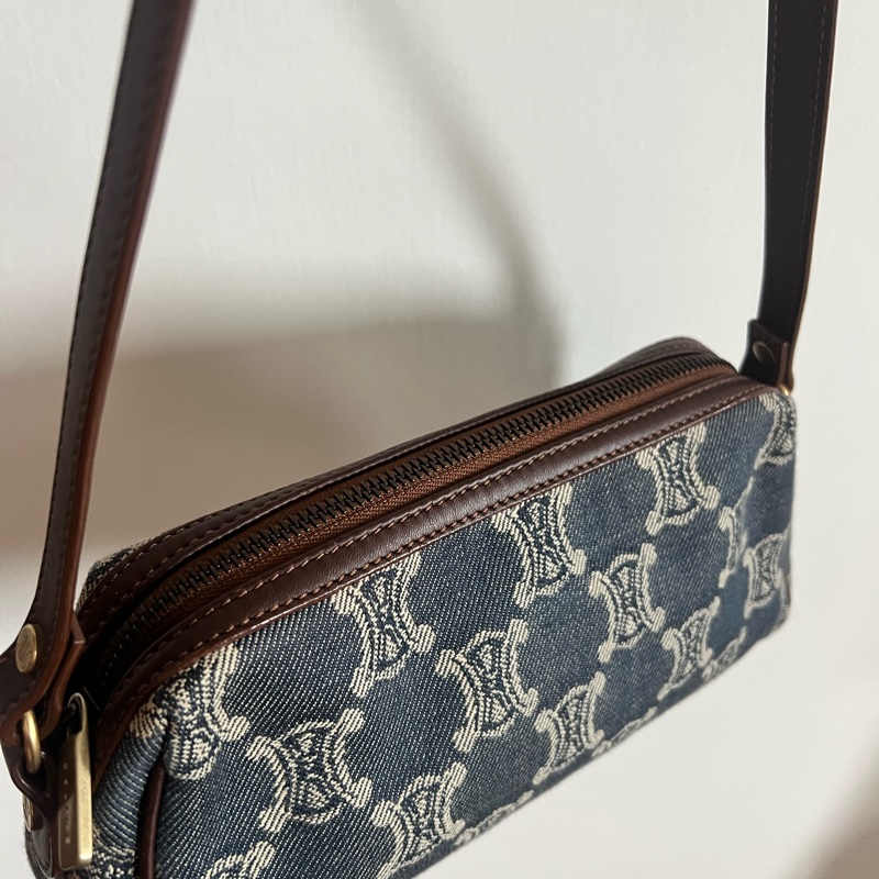 Celine丹寧麻將包 附防塵袋-4