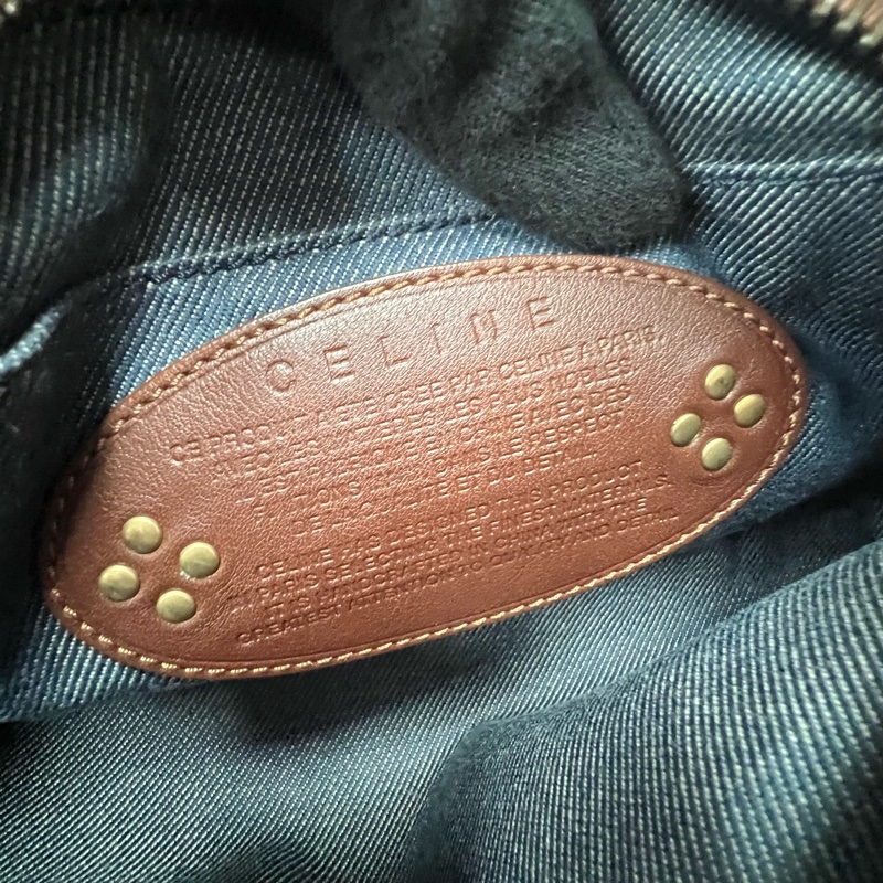 Celine丹寧麻將包 附防塵袋-9