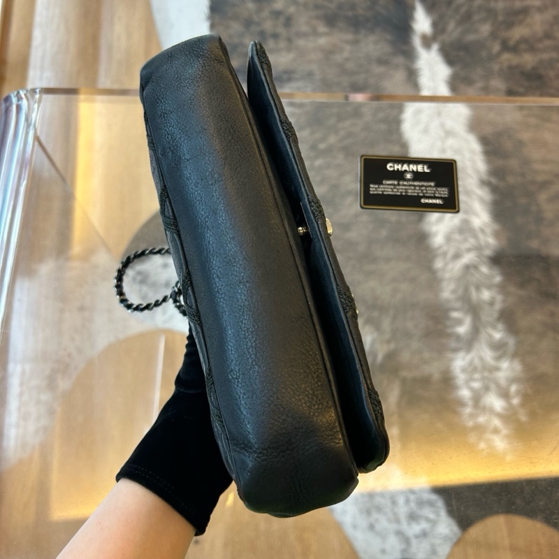 Chanel 香奈兒雙 c 鈕母鏈條包-9
