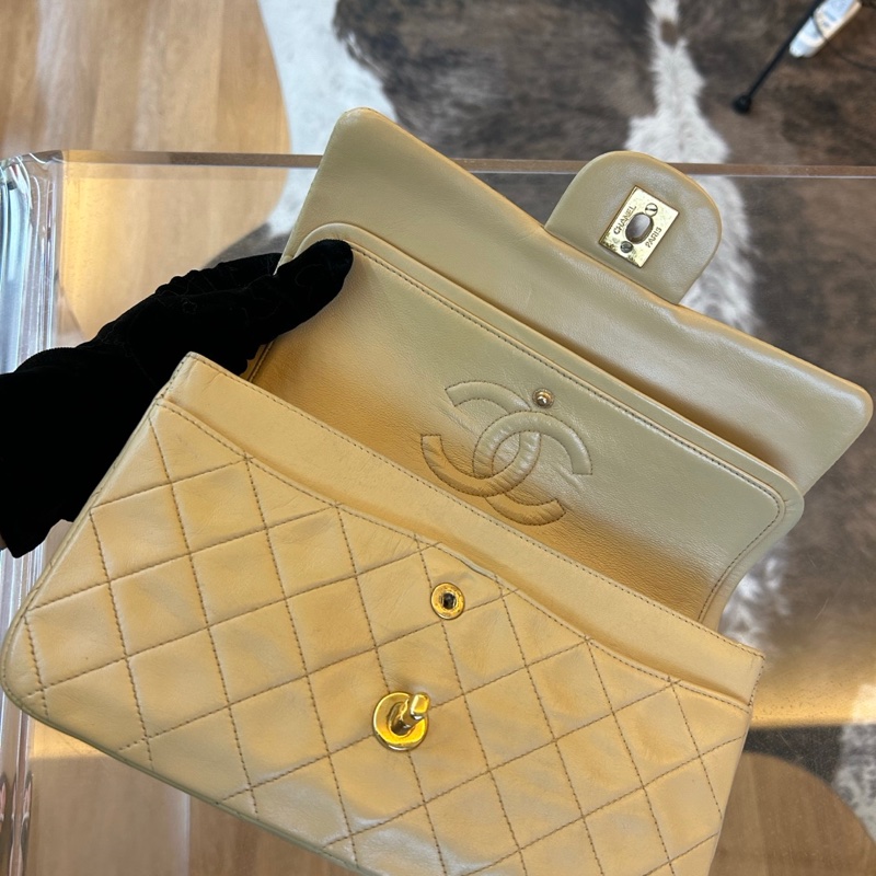 Chanel 香奈兒菱格紋雙 c 扣雙蓋 cf 小號-10