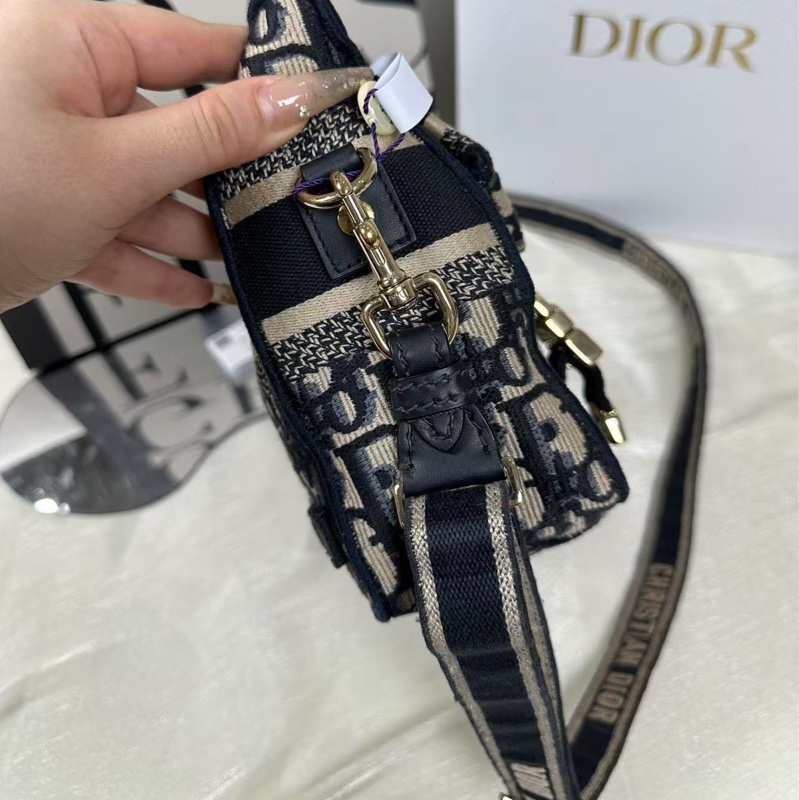 迪奧Dior camp 小號老花郵差包-13