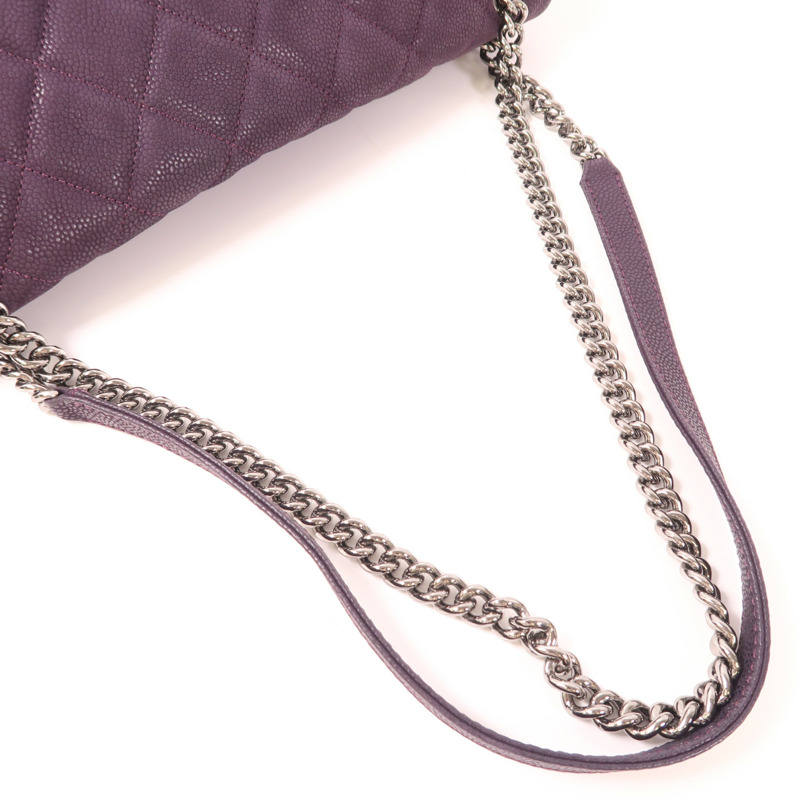 CHANEL 【激減優惠】牛皮皮革Chain Shouder銀扣鏈帶肩背袋-7