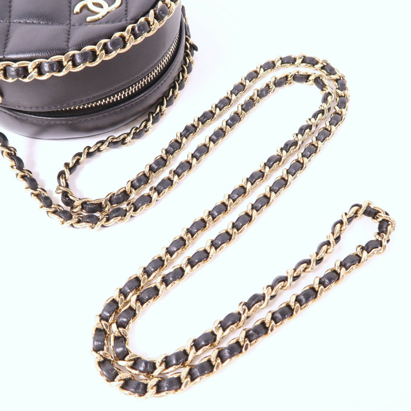 CHANEL 羊皮皮革Shoulder Bag金扣鏈帶肩背袋-7