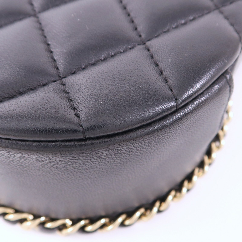 CHANEL 羊皮皮革Shoulder Bag金扣鏈帶肩背袋-10