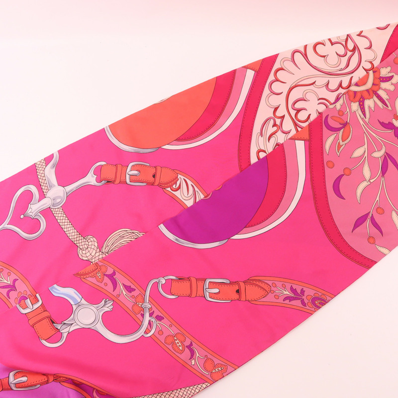 HERMES 絲質Maxi Twilly絲巾-5