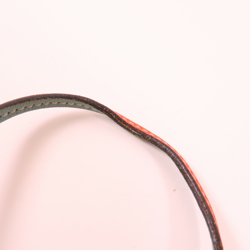 HERMES Swift皮革Paddock Horseshoe Charm掛飾Red/Blue-6