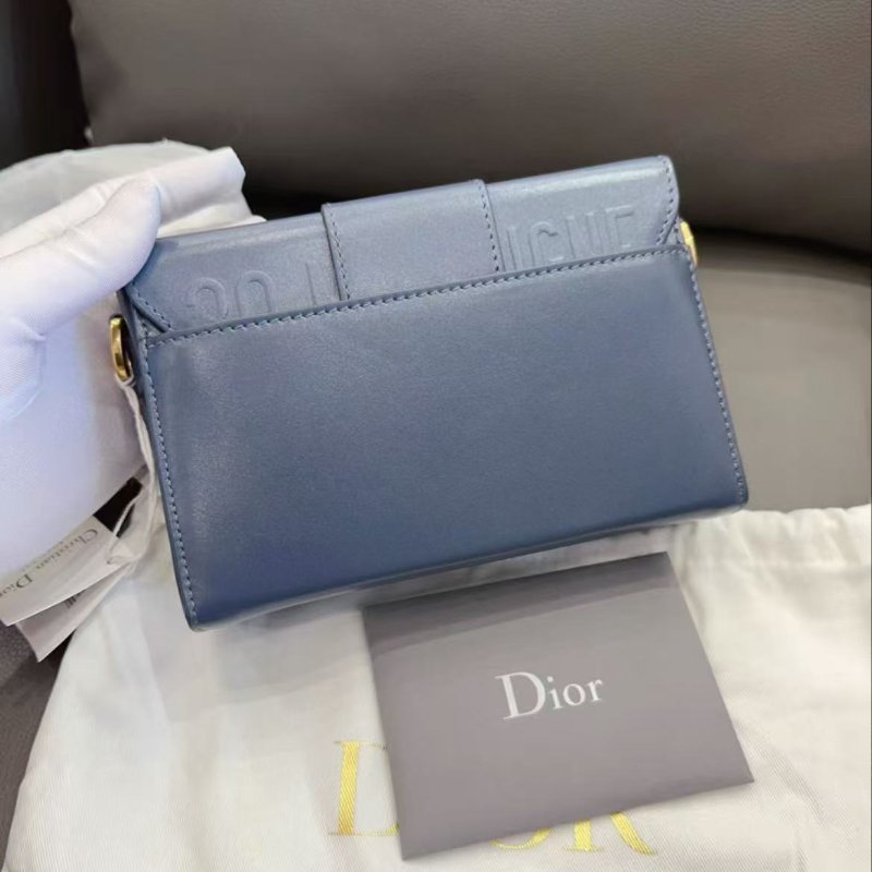 Dior 藍色蒙田30盒子包 全新 配件塵袋-7
