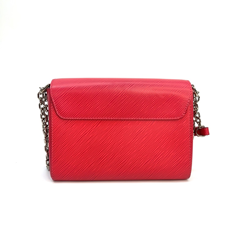 LV 莓紅EPI 銀釦Twist MM肩斜背包-1