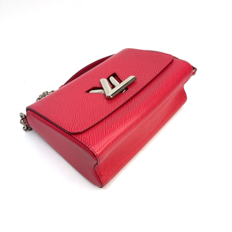 LV 莓紅EPI 銀釦Twist MM肩斜背包-5