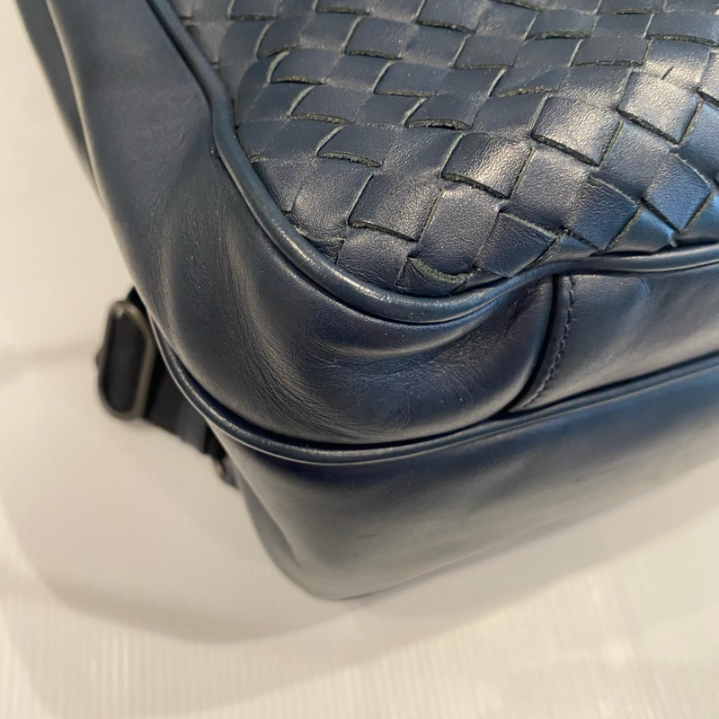 Bottega Veneta 編織後背包 深藍-5