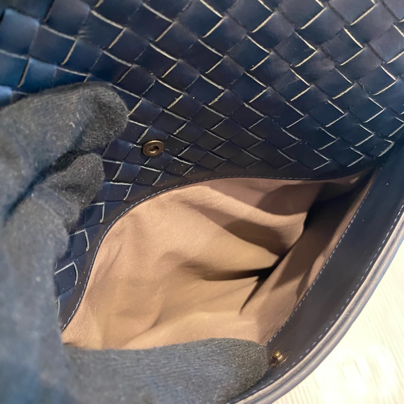Bottega Veneta 編織後背包 深藍-9
