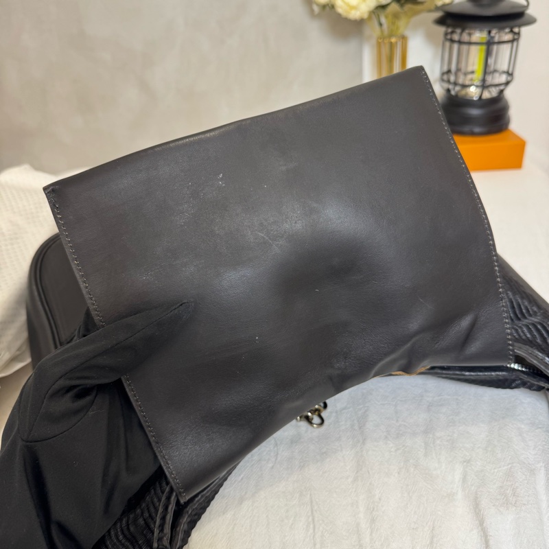 Hermès 馬毛編織拼皮單肩包 Trim31-18