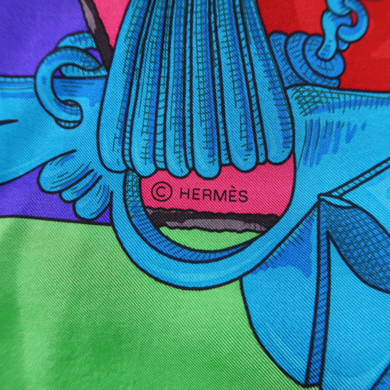 HERMES 絲質Scarf 140X140絲巾-11