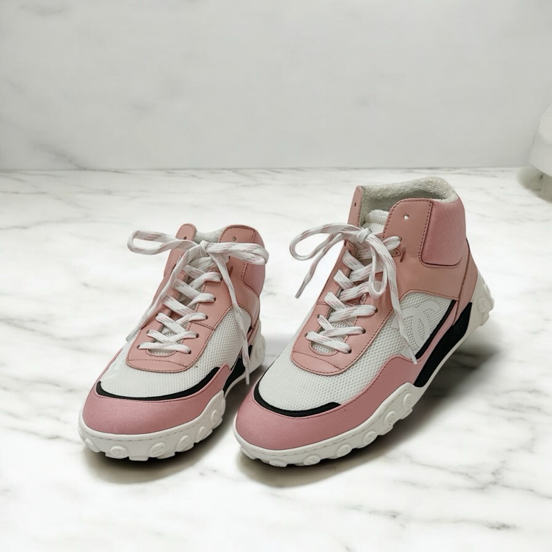 莉亞精品♡ Chanel 粉色高筒鞋#37 二手美鞋-0