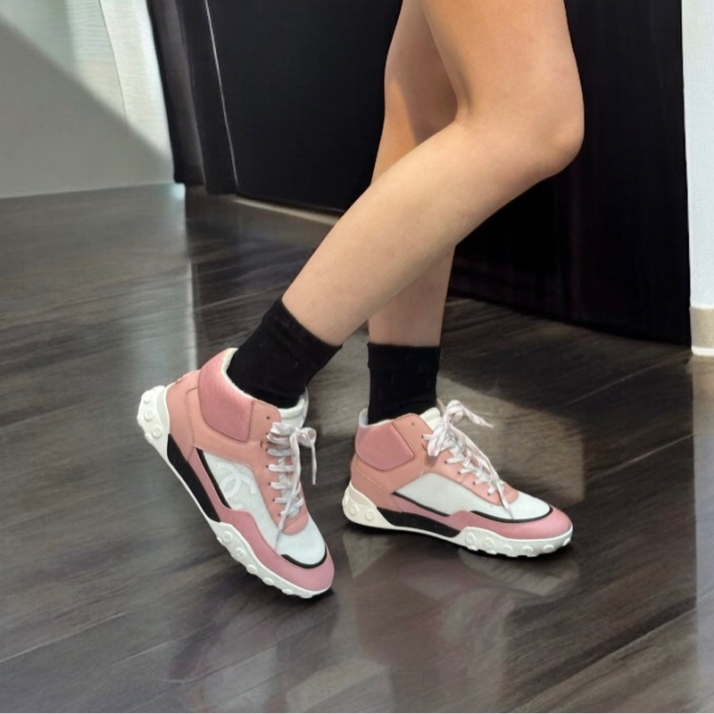 莉亞精品♡ Chanel 粉色高筒鞋#37 二手美鞋-1