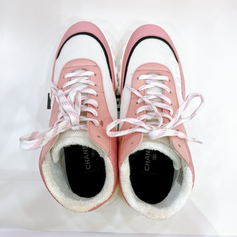 莉亞精品♡ Chanel 粉色高筒鞋#37 二手美鞋-3