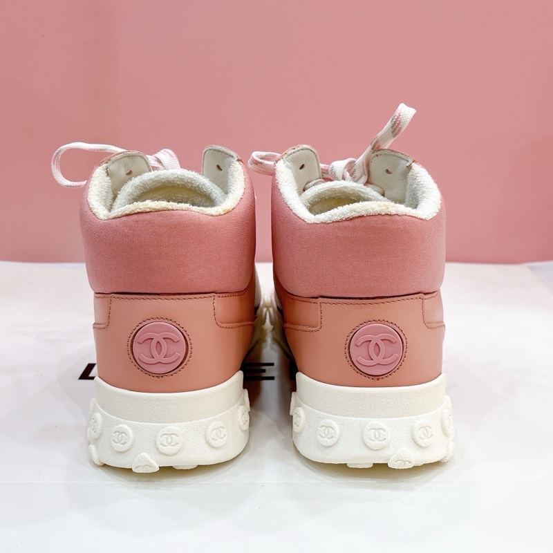 莉亞精品♡ Chanel 粉色高筒鞋#37 二手美鞋-4