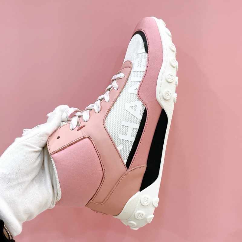 莉亞精品♡ Chanel 粉色高筒鞋#37 二手美鞋-5