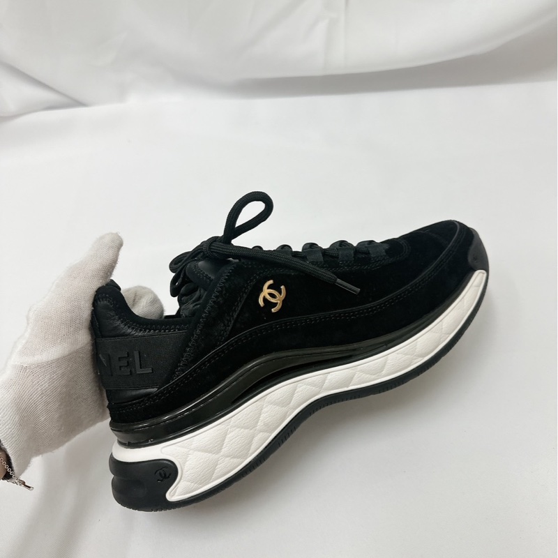 莉亞精品♡Chanel 麂皮運動鞋#39.5 二手美鞋-5