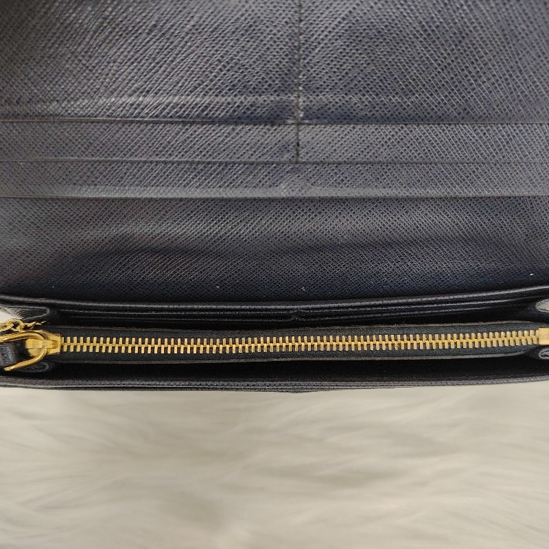 PRADA 普拉達 Saffiano 皮革 中號 金色刻字徽標-6