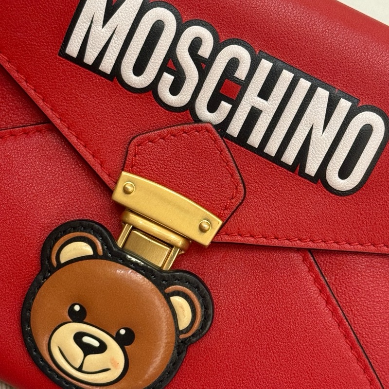 二手 MOSCHINO 小熊頭手拿包-1