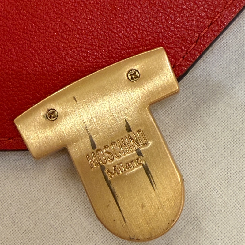 二手 MOSCHINO 小熊頭手拿包-22