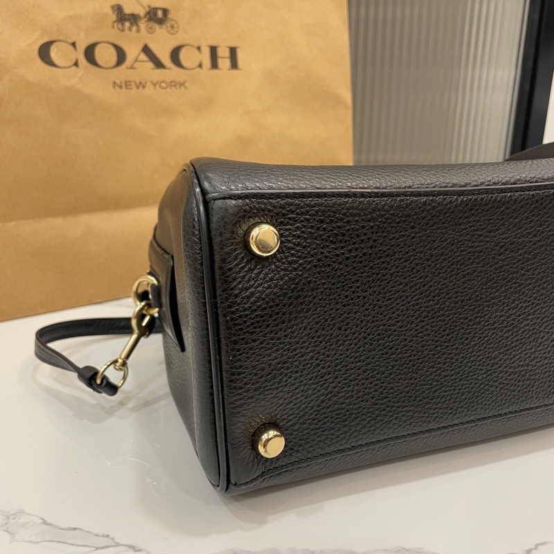 Coach波士頓包(黑)手提包斜背包-9
