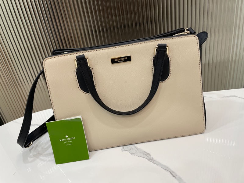 降價❗️Kate Spade NEW YORK托特包(杏黑拼接)手提包/肩背包-1