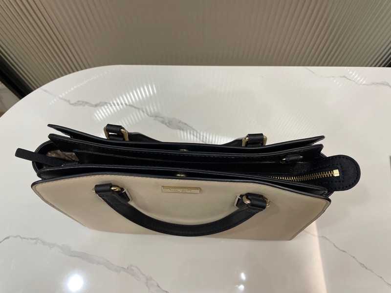 降價❗️Kate Spade NEW YORK托特包(杏黑拼接)手提包/肩背包-7