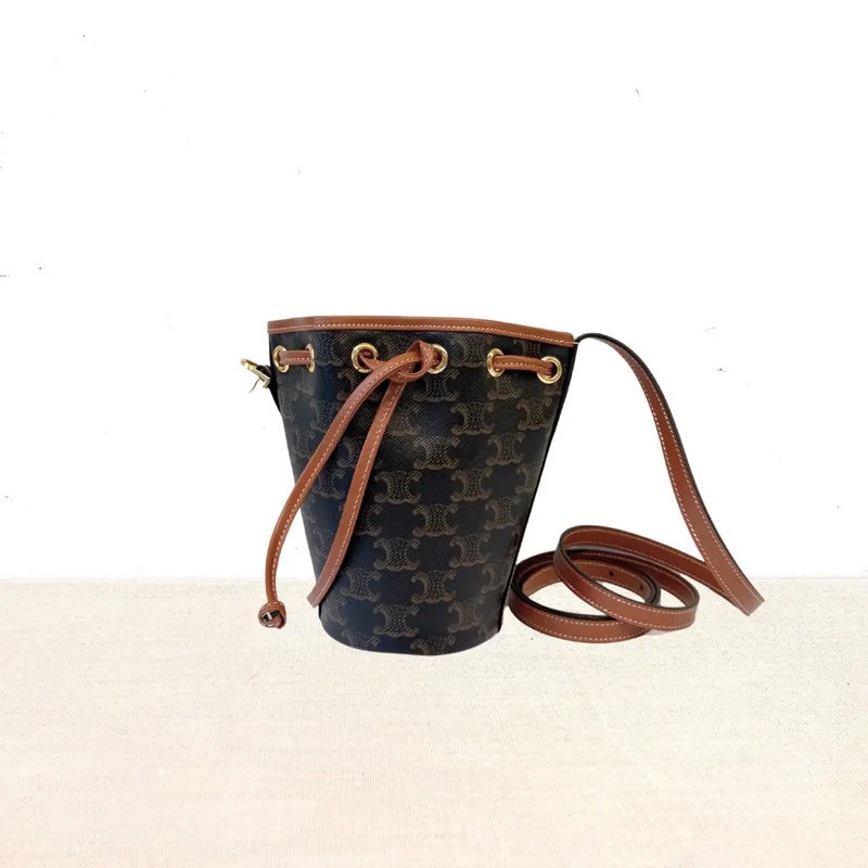 Celine 老花迷你斜背包水桶包-0