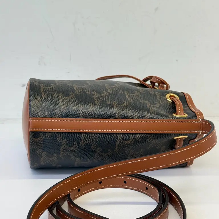 Celine 老花迷你斜背包水桶包-5