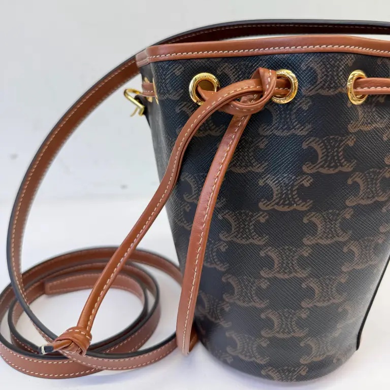 Celine 老花迷你斜背包水桶包-9