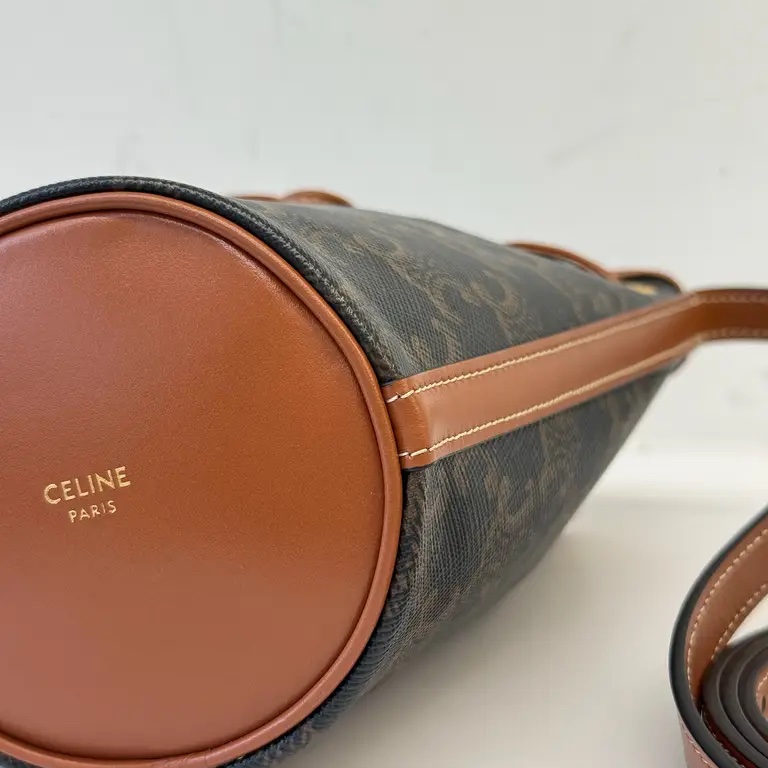 Celine 老花迷你斜背包水桶包-11