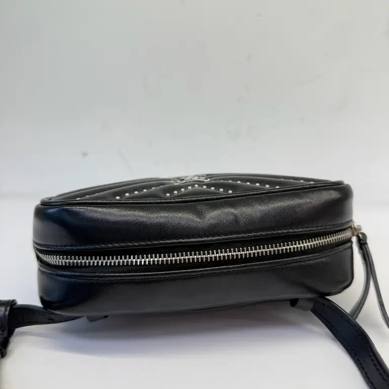 Ysl 黑色V紋腰包-2