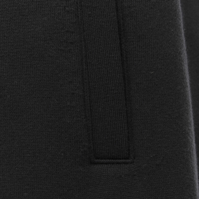 BOTTEGA VENETA black cotton waist band heavy cotton wide leg sweat pants IT48 M-8