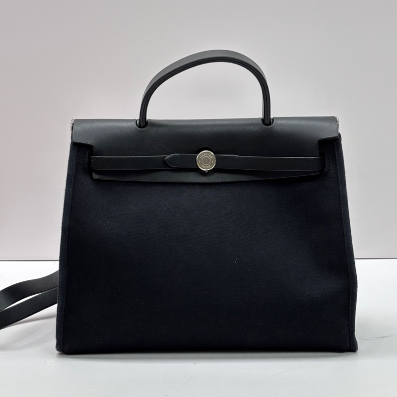 #全網最低 #配件齊全 愛馬仕黑銀herbag31肩背斜挎包-11