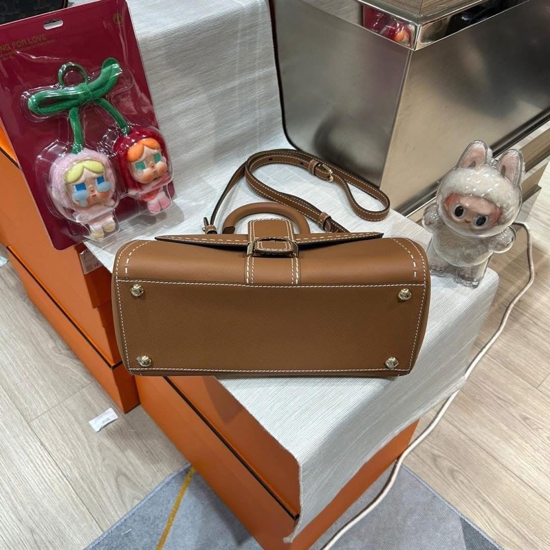 Delvaux Brilliant east west mini 焦糖色-3