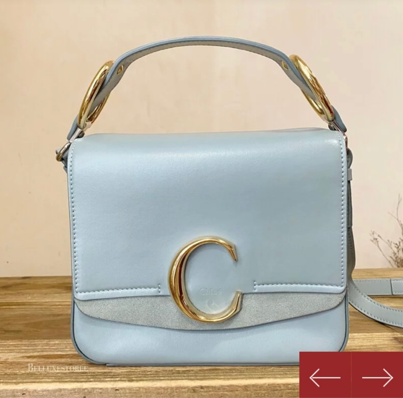Chloe 淺藍色斜背包-0