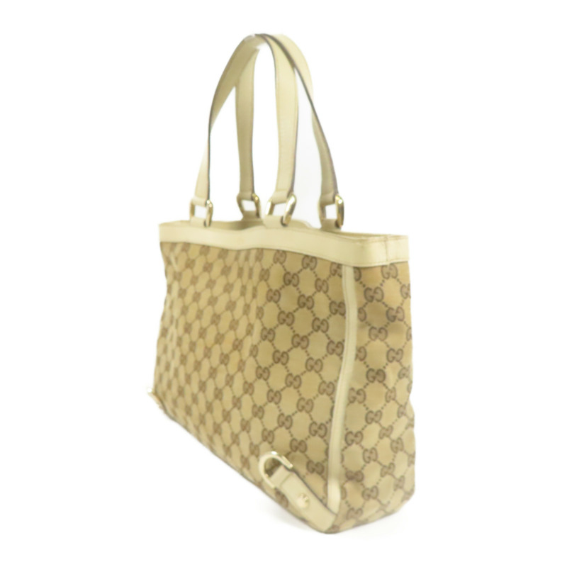 GUCCI 帆布Hand Bag金扣手挽袋-2