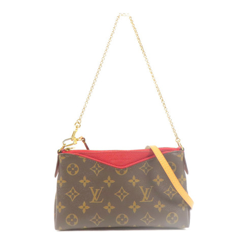 LOUIS VUITTON Monogram Pallas Clutch金扣鏈帶手挽肩背兩用袋