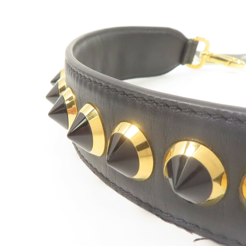 FENDI 牛皮皮革Strap金扣肩背帶-8