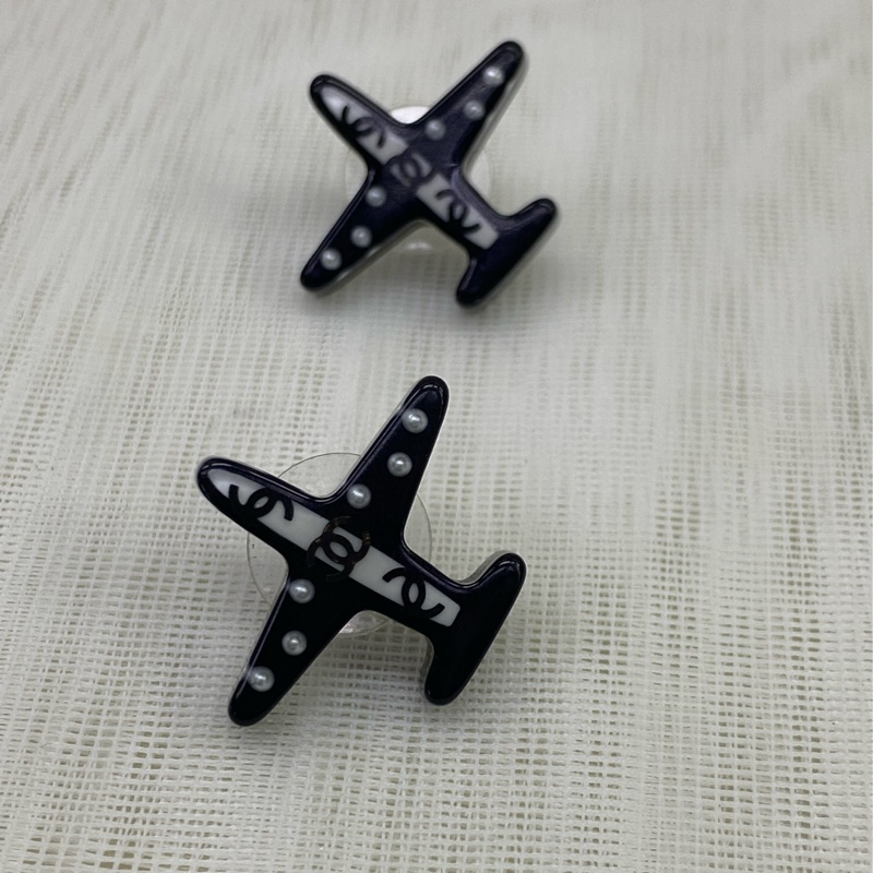 Chanel Airlines 16S Airplane Earrings-3