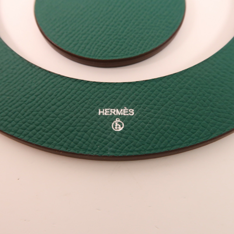 HERMES Epsom皮革Home Decoration金扣壁飾-5