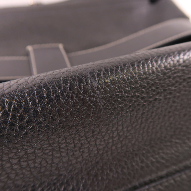 LOEWE 牛皮皮革Shoulder Bag銀扣肩背袋-13