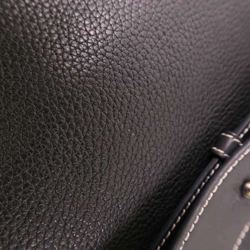 LOEWE 牛皮皮革Shoulder Bag銀扣肩背袋-18
